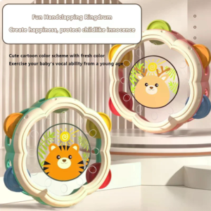 Baby Klatschtamburin Montessori Musikinstrumente Trommel-Spielzeug Kleinkind Frühe Handentwicklung Interaktives Musikspielzeug Kindergeschenk