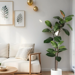 3,6 Fuß künstlicher Magnolienbaum, Herbst, künstlicher Magnolienzweig, tropische Banyan-Pflanzen, Hausgarten, Büro, Balkon, Dekoration