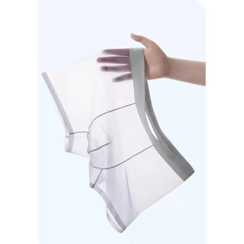 Neue Herren-Boxershorts Transparent Leichtgewichtig Herren-Unterwäsche Elastisch Mittlere Taille U-Konvex Dünn Durchsichtige Shorts Nahtlose Slips Neue Herren-Boxershorts Transparent Leichtgewichtig Herren-Unterwäsche Elastisch Mittlere Taille U-Konvex Dünn Durchsichtige Shorts Nahtlose Slips – Bild 3