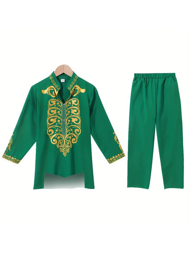 Muslim Robe Pattern Printing Black White Yellow Navy Blue Long-Sleeved Trousers The Traditional Dress Of Arab Men 3D Muslim Robe Pattern Printing Black White Yellow Navy Blue Long-Sleeved Trousers The Traditional Dress Of Arab Men 3D – Bild 3