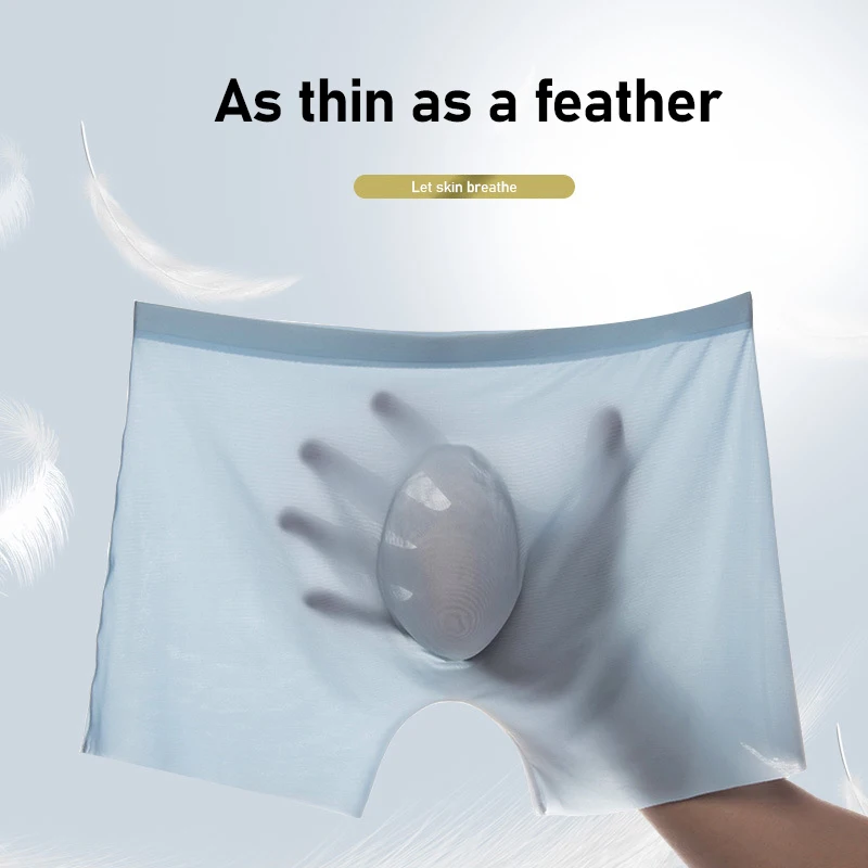 3 Teile/Los Männer Der Sommer Ultra-Dünne Boxer Briefs Eis Seide Nahtlose Unterwäsche Sexy Dessous Unterhose Shorts Atmungsaktive Höschen 3 Teile/Los Männer Der Sommer Ultra-Dünne Boxer Briefs Eis Seide Nahtlose Unterwäsche Sexy Dessous Unterhose Shorts Atmungsaktive Höschen – Bild 2