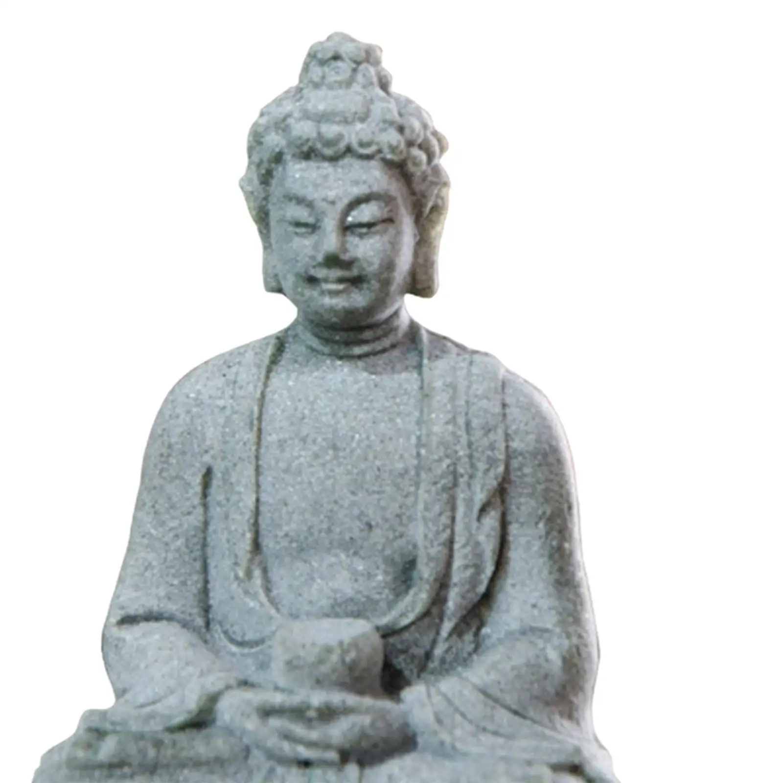 Sandstein Sitzen Buddha Statue Skulptur Für Schrank Home Tischplatte Hinterhof Dekor Sandstein Sitzen Buddha Statue Skulptur Für Schrank Home Tischplatte Hinterhof Dekor – Bild 5