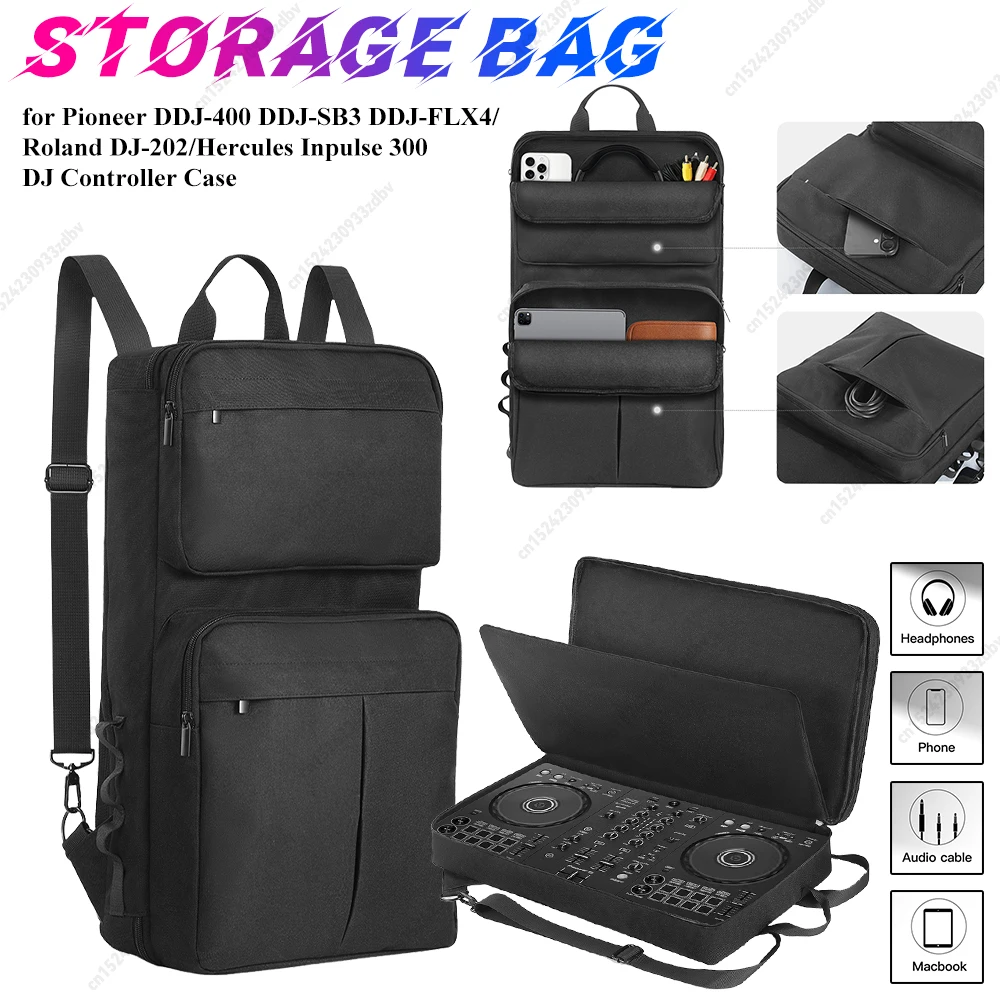 Dj-Rucksack Für Pioneer Ddj-400/Ddj-Flx4 Für Roland Dj-202 Dj-Mixer-Koffer, Reisetui, Kratzfest, Verstellbarer Schultergurt Dj-Rucksack Für Pioneer Ddj-400/Ddj-Flx4 Für Roland Dj-202 Dj-Mixer-Koffer, Reisetui, Kratzfest, Verstellbarer Schultergurt