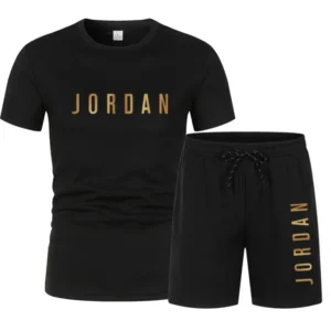 Sommermode Trendy Casual Sport Zweiteiliges Set Jugend Herren Kurzarm T-Shirt + Shorts Set