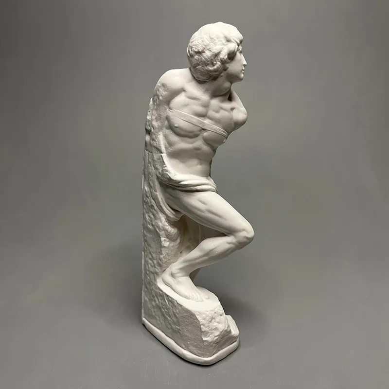 Michelangelo Neu Geschnitzte Gips-Skulptur Rebellen-Sklave Schreibtisch-Ornamente Kunst Dekorative Wohnaccessoires Vintage Wohndekor Michelangelo Neu Geschnitzte Gips-Skulptur Rebellen-Sklave Schreibtisch-Ornamente Kunst Dekorative Wohnaccessoires Vintage Wohndekor – Bild 3