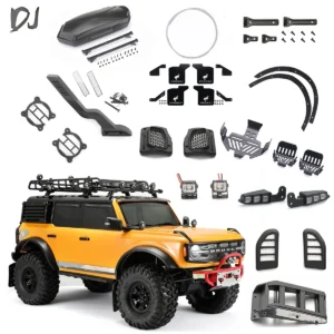 DJ 1/10 Kotflügel, LED-Leuchten, Werkzeugkasten, Gepäck, Fußpedale, Chassispanzerung für TRX4 Bronco 2021, modifiziertes Auto-KIT, Upgrade-Zubehör