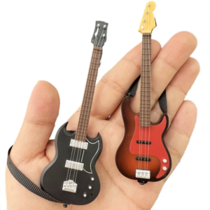 1:12 Scale Doll Musical Instruments Doll Accessories Photo Props Miniature Guitar Toy Brown Black Dollhouse Guitar Model