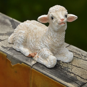 Sheep Sculpture  Cute Micro Landscape Sheep Sculpture  Synthetic Resin Animal Figurine