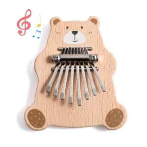 Musical Instrument For Children Wooden Cartoon Bear Thumb Fiddle Baby Early Education Music Educational Toys Children's Gift Toy
