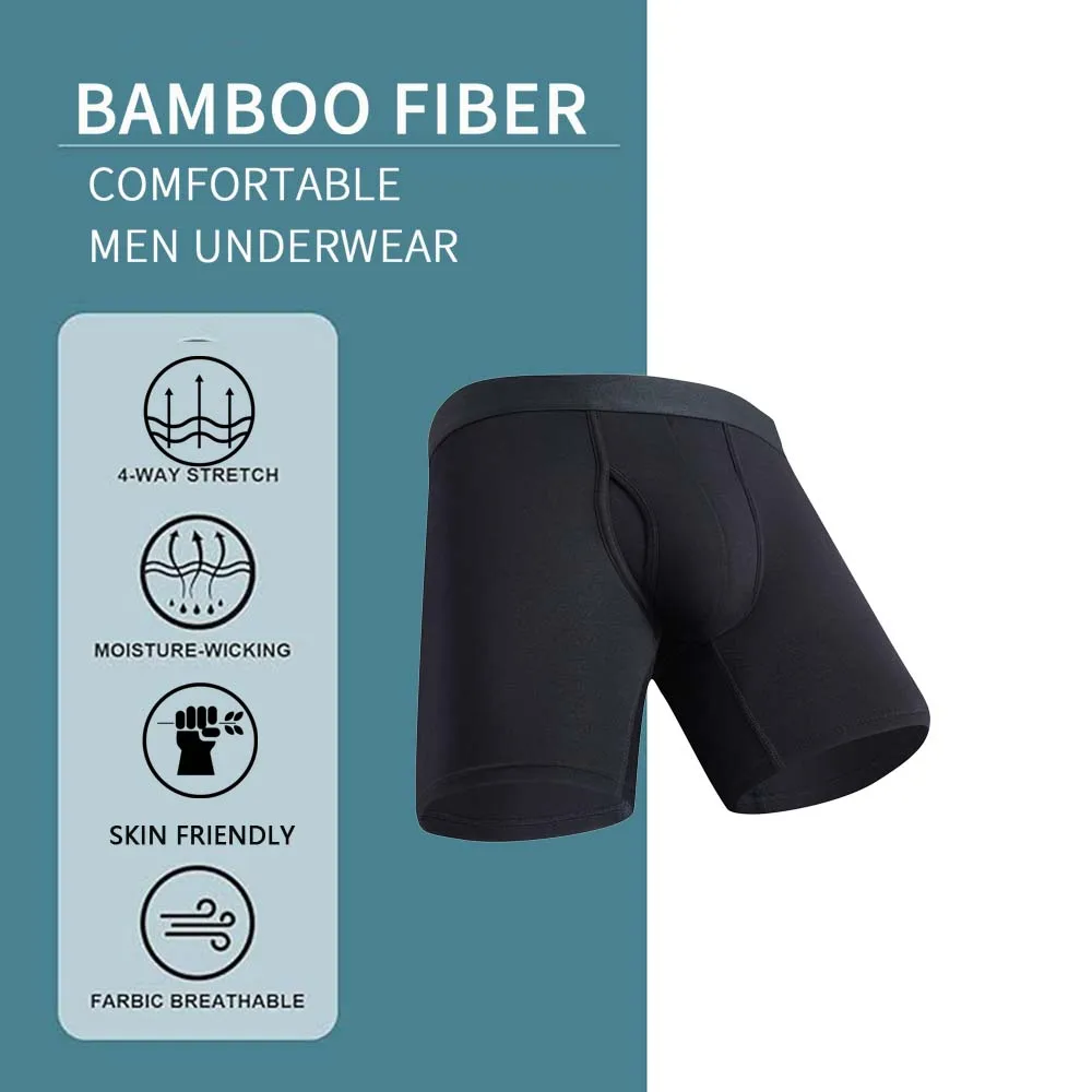 8 Stück Bambusfaser-Boxershorts Für Männer, Atmungsaktive Lange Boxershorts, Weiche Herrenbekleidung, U-Förmige Unterhose, Anti-Falten-Unterwäsche Für Männer 8 Stück Bambusfaser-Boxershorts Für Männer, Atmungsaktive Lange Boxershorts, Weiche Herrenbekleidung, U-Förmige Unterhose, Anti-Falten-Unterwäsche Für Männer – Bild 5
