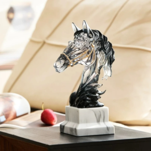 Kreative Pferdeskulptur-Dekoration Moderne Statue für Wohnzimmer Arbeitszimmer Heimdekoration Ornament Geschenk Haushaltswaren