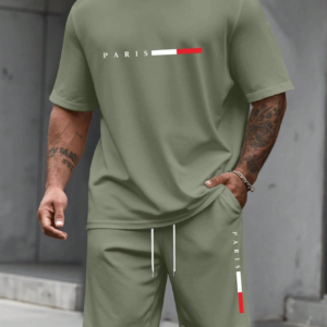 Herren-Trainingsanzug 2-teilig ​ Oansatz Kurzarm Shirt Shorts Set männer Lauf Anzug Plus Größe T shirts Mann Kleidung Sommer T-shirt
