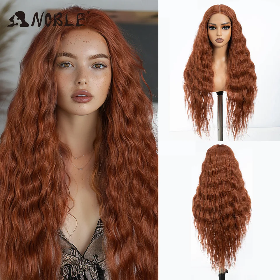 Noble Synthetic Lace Front Wig Long Wavy Ombre Blonde Wig Red Wigs Lace Part Synthetic Lace Wigs For Women Lace Front Wigs Noble Synthetic Lace Front Wig Long Wavy Ombre Blonde Wig Red Wigs Lace Part Synthetic Lace Wigs For Women Lace Front Wigs
