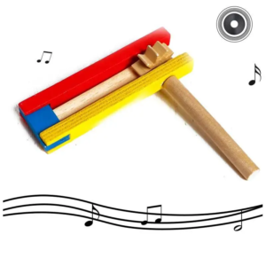 1 Stück Holz-Handrassel Klapper-Spielzeug Musikalisches Percussion-Instrument für Kinder Pädagogisches Klangspielzeug für Babys zum Greifen und Lernen