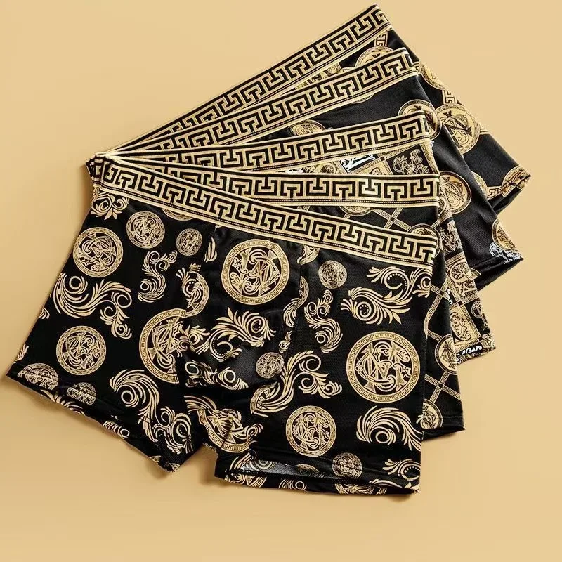 5-Teilige Bedruckte Herrenunterwäsche, Tägliche Lässige Herren-Boxershorts, Bequeme Herren-Boxershorts, Elastische Herren-Boxershorts. 5-Teilige Bedruckte Herrenunterwäsche, Tägliche Lässige Herren-Boxershorts, Bequeme Herren-Boxershorts, Elastische Herren-Boxershorts. – Bild 2