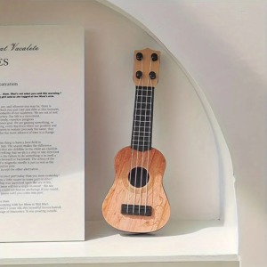 Mini Ukulele Guitar Toy Desk Ornament Musical Instrument for Kids Children Beginners Early Education 4 String Classical Strings