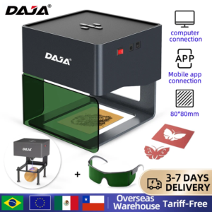 DAJA DJ6 Mini tragbarer Lasergravierer Diy Bluetooth-Maschine bemalte Erkennungsmarke Papier Leder Holz Kunststoff Logo CNC-Maschine