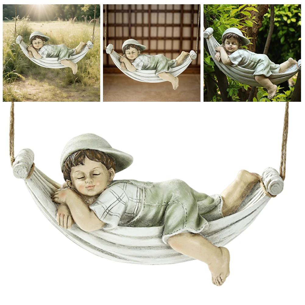 Kreative Gartenfigur Aus Harz, Miniatur-Skulptur Liegender Junge, Lässiges Mädchen, Niedliche Skulptur Für Hof, Terrasse, Rasen, Outdoor-Gartendekoration Kreative Gartenfigur Aus Harz, Miniatur-Skulptur Liegender Junge, Lässiges Mädchen, Niedliche Skulptur Für Hof, Terrasse, Rasen, Outdoor-Gartendekoration – Bild 2