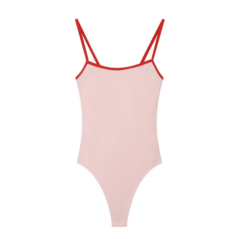 Women'S Bodysuit 2026 New Fashion Spring Summer Color-Block Trim Jumpsuit For Women Chic Personality Spaghetti Strap Bodysuit Women'S Bodysuit 2026 New Fashion Spring Summer Color-Block Trim Jumpsuit For Women Chic Personality Spaghetti Strap Bodysuit – Bild 4