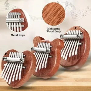 Tragbares Anfänger-Fingerklavier aus Holz, Mini-Daumenklavier, Musikspielzeug, 8-Sonic-Instrument, Kinderpuzzle, Heimdekoration, Ornamente