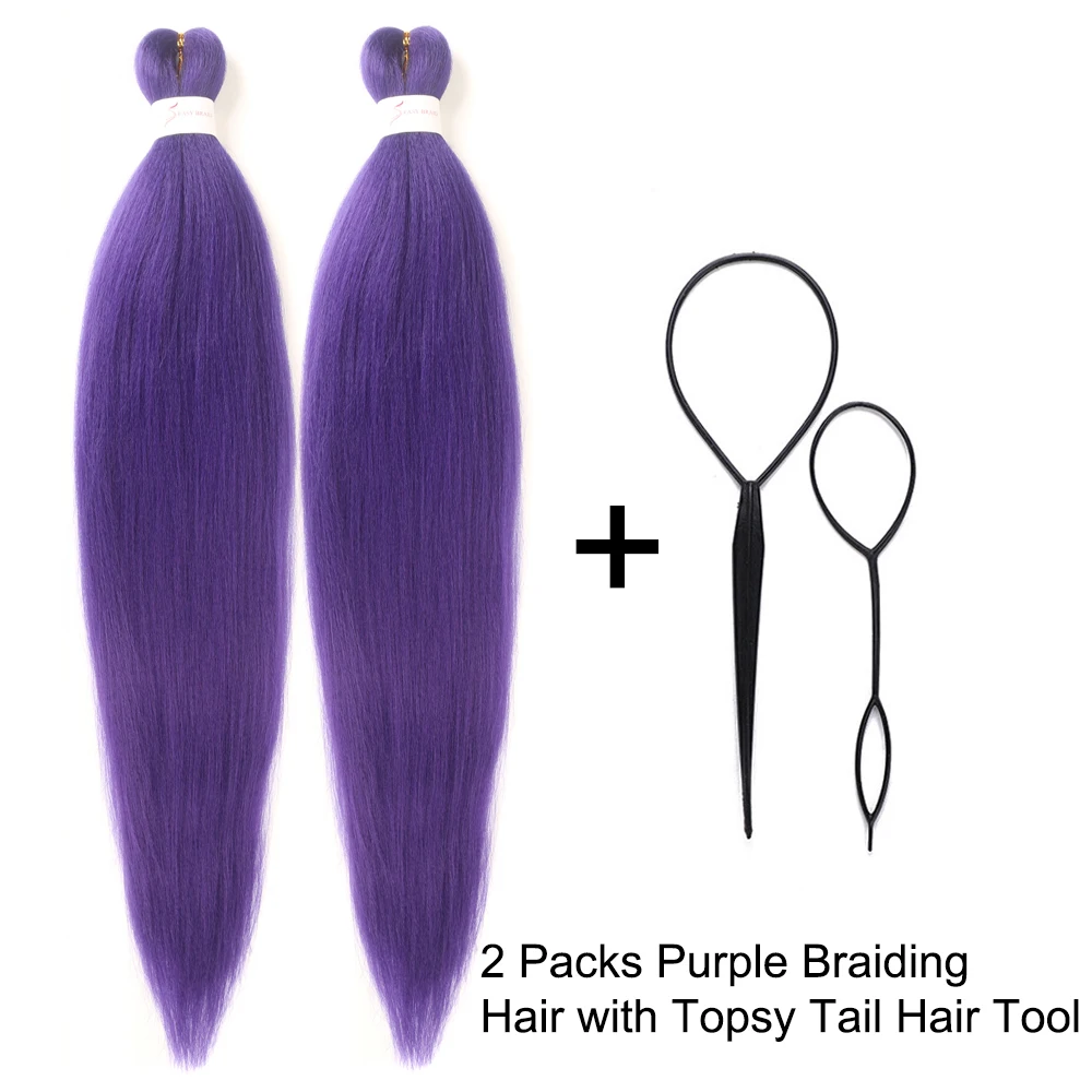Langes Lila Flechthaar, 2 Packungen, Synthetische Lila Haarverlängerungen Für Zöpfe, Weiches Yaki-Flechthaar, Vorgedehnt, Für Cosplay Langes Lila Flechthaar, 2 Packungen, Synthetische Lila Haarverlängerungen Für Zöpfe, Weiches Yaki-Flechthaar, Vorgedehnt, Für Cosplay – Bild 8
