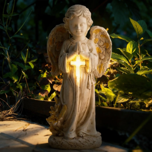 Solarbetriebene Engel-Gartenskulptur, Mehrzweck-Dekorative Gartenfigur