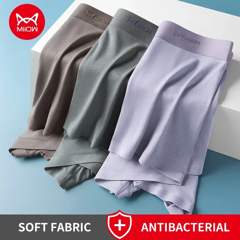 Miiow 3Pcs Modal Männer Unterwäsche Boxer Graphene Antibakterielle Stamm Sommer Eis Seide Atmungsaktive Schlüpfer Der Männer Mann Boxer Briefs Miiow 3Pcs Modal Männer Unterwäsche Boxer Graphene Antibakterielle Stamm Sommer Eis Seide Atmungsaktive Schlüpfer Der Männer Mann Boxer Briefs – Bild 3