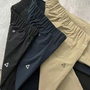Sommerliche dünne Cargohose für Herren, lässige, schmal zulaufende Hose mit Reißverschlusstaschen, schnell trocknende Streetwear-Hose für den täglichen Gebrauch im Freien, S-3XL