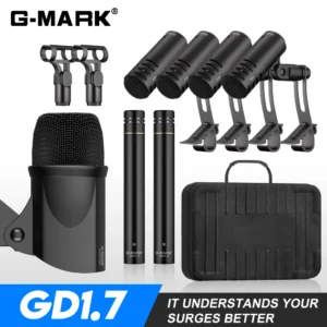 Trommel Mikrofon Kit G-MARK GD 1,7 Musikinstrumente Mikrofon Für Band DJ Bühne Instrumentelle Leistung Aufnahme Live Mit Fall