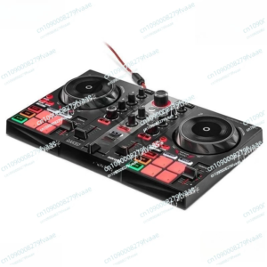 MK2 DJ-Controller, Einsteigermodell, Mini, tragbares digitales Mischpult für Home-Partys, Bars, Anfänger, USB-betrieben, Dual