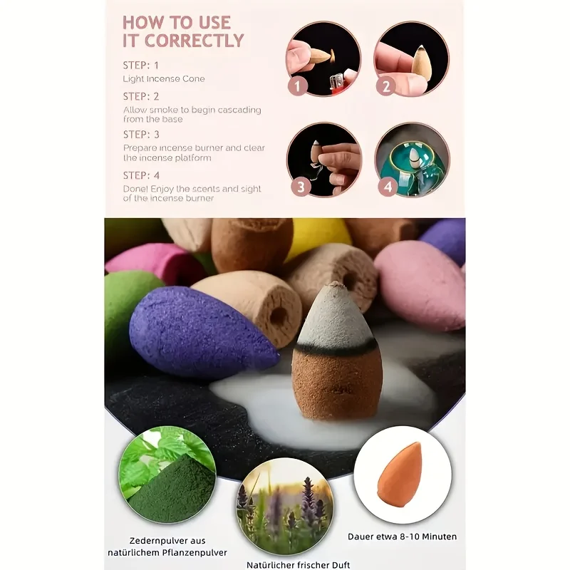 9Er-Pack Bunte Aromatherapie-Räucherstäbchen Für Den Innenbereich Zu Hause, Langanhaltender Duft, Rauch Fällt Für Die Betrachtung Und Entspannung 9Er-Pack Bunte Aromatherapie-Räucherstäbchen Für Den Innenbereich Zu Hause, Langanhaltender Duft, Rauch Fällt Für Die Betrachtung Und Entspannung – Bild 7