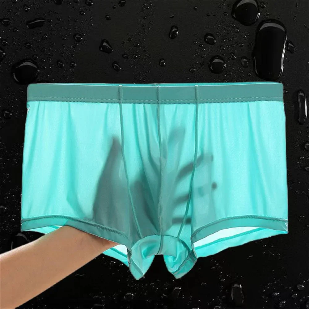 Ultradünne Eisseide-Boxershorts Für Herren, Halbtransparent, Nahtlos, Sexy Männliche Trunk-Shorts, Übergröße M-Xxl Ultradünne Eisseide-Boxershorts Für Herren, Halbtransparent, Nahtlos, Sexy Männliche Trunk-Shorts, Übergröße M-Xxl – Bild 7