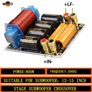 DJ15/Subwoofer Crossover for 12-15 inch Speaker, 800W 250Hz Crossover for Large Stage System, Pro KTV & Theater Audio