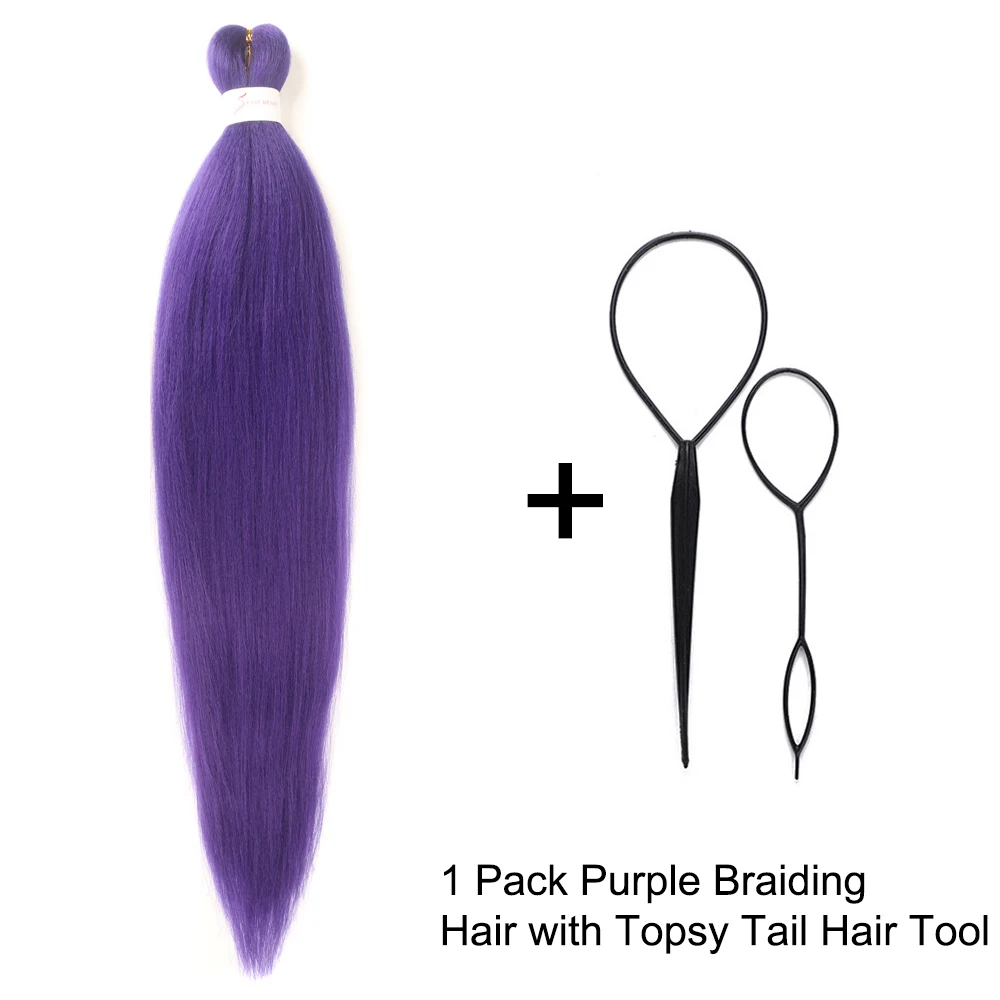 Langes Lila Flechthaar, 2 Packungen, Synthetische Lila Haarverlängerungen Für Zöpfe, Weiches Yaki-Flechthaar, Vorgedehnt, Für Cosplay Langes Lila Flechthaar, 2 Packungen, Synthetische Lila Haarverlängerungen Für Zöpfe, Weiches Yaki-Flechthaar, Vorgedehnt, Für Cosplay – Bild 7