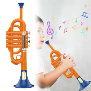 Trompetenspielzeug für Kinder und Jungen, pädagogisches simuliertes Trompeteninstrumente-Spielzeug, frühkindliches Musikinstrument für Kinder für Jungen