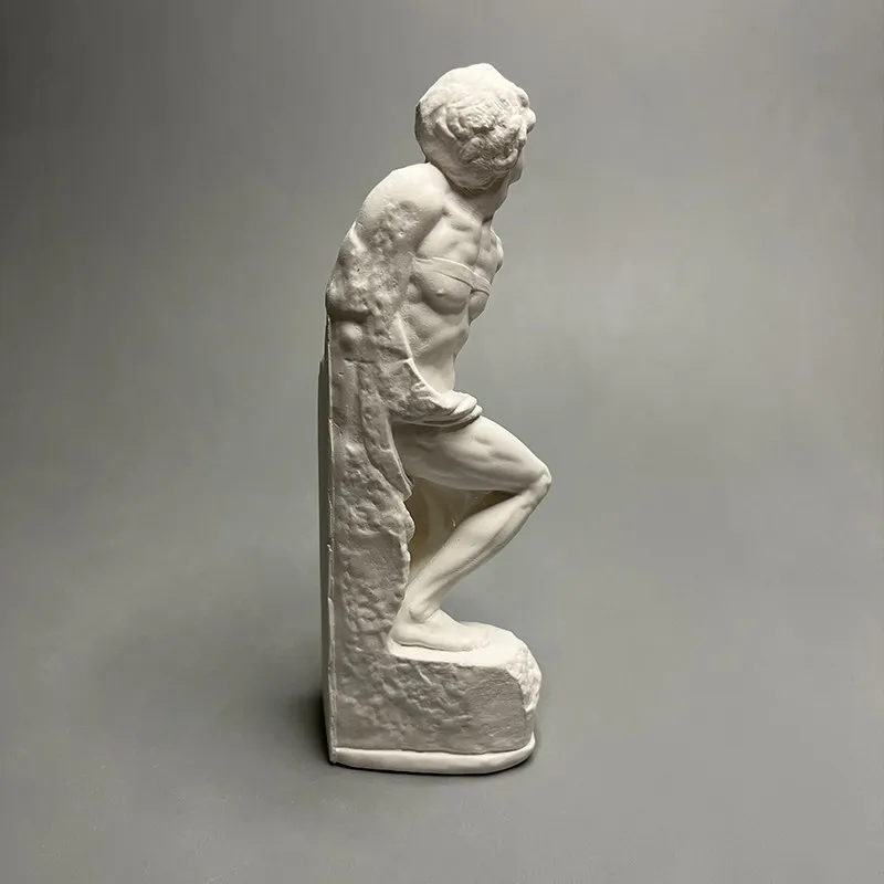 Michelangelo Neu Geschnitzte Gips-Skulptur Rebellen-Sklave Schreibtisch-Ornamente Kunst Dekorative Wohnaccessoires Vintage Wohndekor Michelangelo Neu Geschnitzte Gips-Skulptur Rebellen-Sklave Schreibtisch-Ornamente Kunst Dekorative Wohnaccessoires Vintage Wohndekor – Bild 4