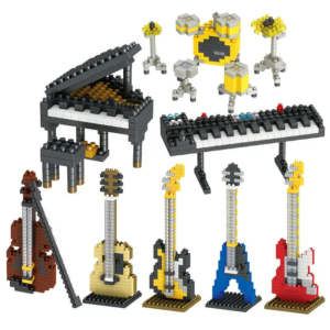 Moc Musik instrument Bausteine Musik serie abs Kunststoff Mini Klavier Gitarre DIY Montage Ziegel Kinder Lernspiel zeug
