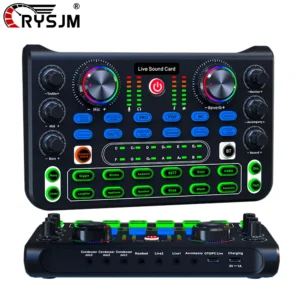 X60 Live-Soundkarte Englische Version Professionelles DJ-Equipment Audio-Mixer für Karaoke, Rundfunk, KTV, Live-Sound-Studio-Mixer