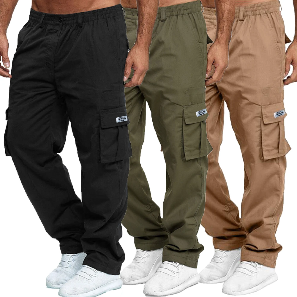 Männer Cargo Hosen Jogginghose Outdoor Lose Gerade Lange Hosen Sommer Casual Multi-Tasche Langlebige Arbeitskleidung Männliche Hosen Männer Cargo Hosen Jogginghose Outdoor Lose Gerade Lange Hosen Sommer Casual Multi-Tasche Langlebige Arbeitskleidung Männliche Hosen