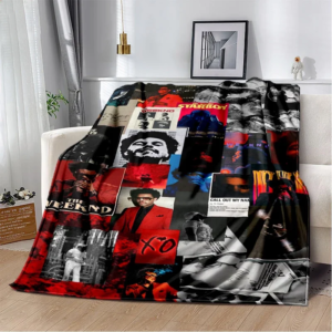 3D The Weeknd X.O R&B Singer Blanket,Soft Throw Blanket for Home Bedroom Bed Sofa Picnic Travel Office Cover Blanket Gift Kids