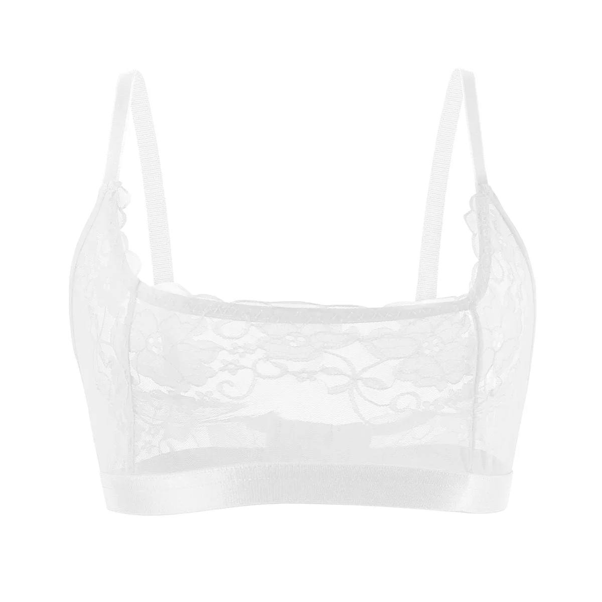 Women Lingerie Sheer Floral Lace Wire-Free No Pad Bra Underwear Adjustable Strap Unlined Brassiere Lingerie Elegant Women'S Bras Women Lingerie Sheer Floral Lace Wire-Free No Pad Bra Underwear Adjustable Strap Unlined Brassiere Lingerie Elegant Women'S Bras – Bild 5