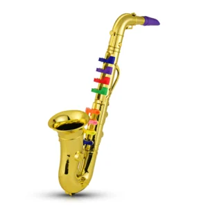 Kids Musical Instruments Wind Instruments Mini Saxophone Trumpet Toy with Keys for Ages 6-12 Early Education Learning Tool