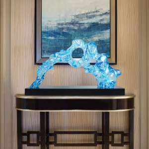 Modern arts and crafts decoration abstract transparent resin sculpture