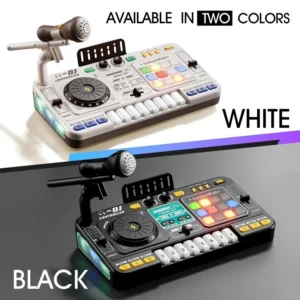 Kid DJ Mixer mit Mikrofon Elektronische Klavier Tastatur Bluetooth DJ Plattenspieler Controller Musikinstrument Kind Weihnachtsgeschenk
