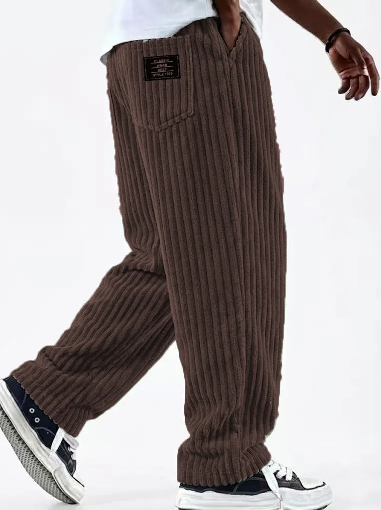 Winter 2026 Neue Mode Herren Cordhose Gerade Geschnittene Freizeithose Frühling Herbst Outdoor Streetwear Mit Kordelzug Elastischer Bund Winter 2026 Neue Mode Herren Cordhose Gerade Geschnittene Freizeithose Frühling Herbst Outdoor Streetwear Mit Kordelzug Elastischer Bund – Bild 3