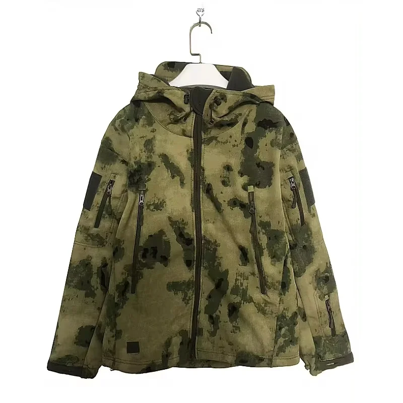 Militärische Haifischhaut Soft Shell-Jacken Für Herren, Taktische Winddichte Wasserdichte Jacke Für Herren, Armee-Kampfjacken, Herren-Bombermäntel Mit Kapuze Militärische Haifischhaut Soft Shell-Jacken Für Herren, Taktische Winddichte Wasserdichte Jacke Für Herren, Armee-Kampfjacken, Herren-Bombermäntel Mit Kapuze – Bild 2