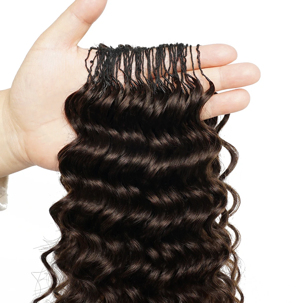 # 30 Farbige 100% Echthaar-Strähnen Für Highlight Miracle Knots Crochet Deep Wave Feather Crochet Boho Braids Wellige Bulk-Haarverlängerungen # 30 Farbige 100% Echthaar-Strähnen Für Highlight Miracle Knots Crochet Deep Wave Feather Crochet Boho Braids Wellige Bulk-Haarverlängerungen – Bild 8