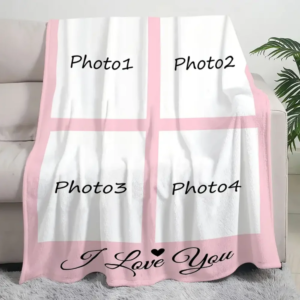 Custom Photo Flannel Blanket - Personalized Image Print, Soft & Cozy for All Seasons, Perfect Gift for Family & Friends