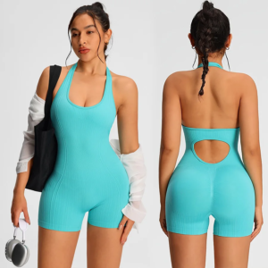 Sommer Strampler Sportswear Frau Gym Combi-hosen Frauen Overalls Sport Yoga Kleidung Weibliche Fitness Overalls Shorts Body