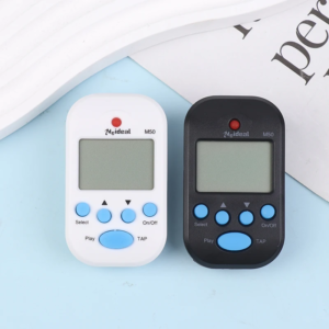 Neues Mini M50 Gitarren-Metronom Clip-On LCD Digitales Rhythmus-Metronom für E-Gitarre Violine Bass Saiteninstrument-Zubehör